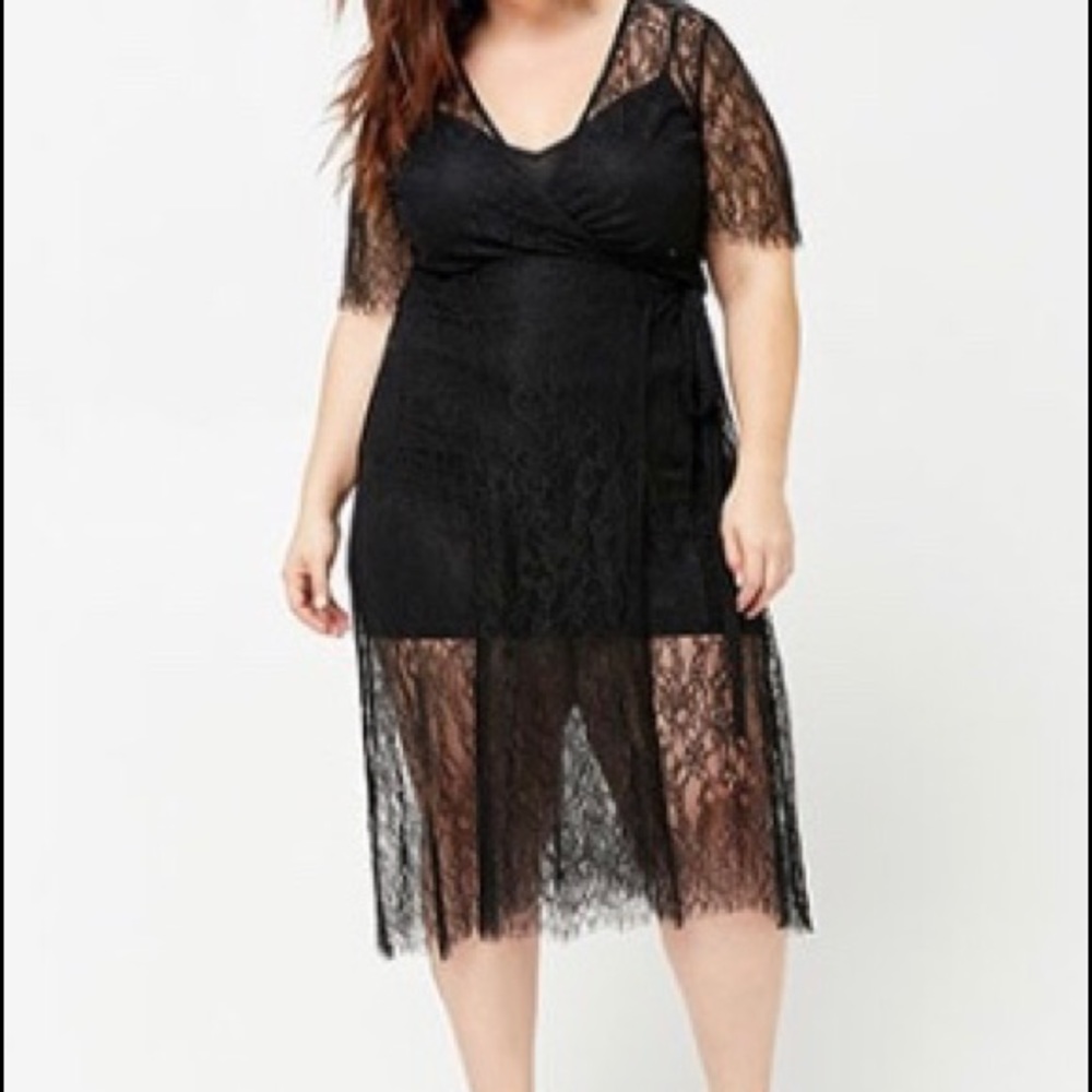 Black lace dress